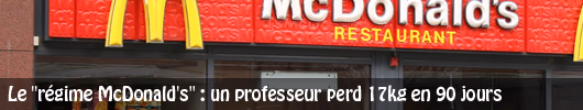 Le « régime McDonald’s », un professeur, dans l’Iowa, perd 37lbs (17kg) en 90 jours