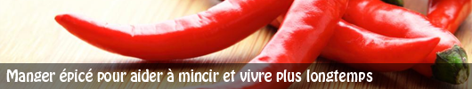 Manger épicé pour aider à mincir et vivre plus longtemps