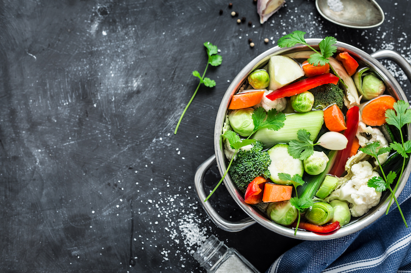 légumes dans une casserole