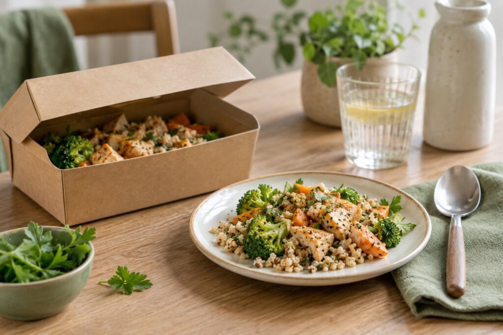 Deux étiquettes fictives comparant les calories pour 100 g, par portion de 30 g et par paquet de 45 g