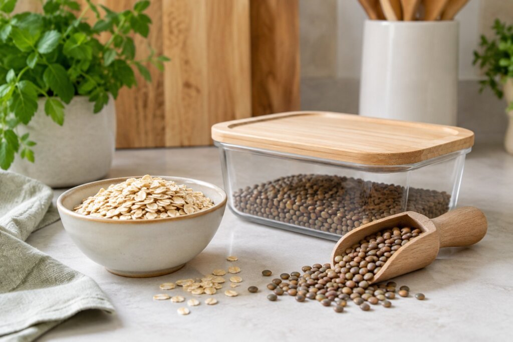 Étiquette nutritionnelle avec les lignes énergie, glucides, protéines, lipides et fibres mises en évidence