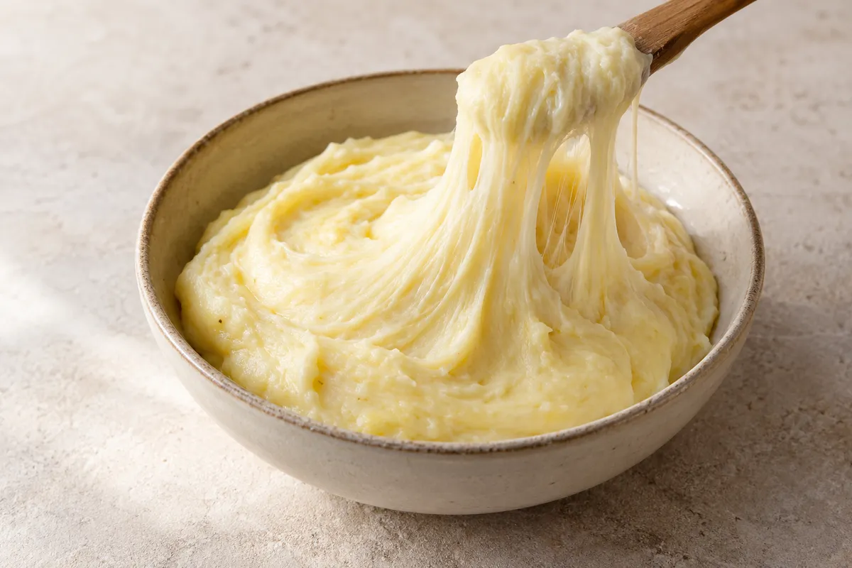 Aligot sur un fond de lin clair.