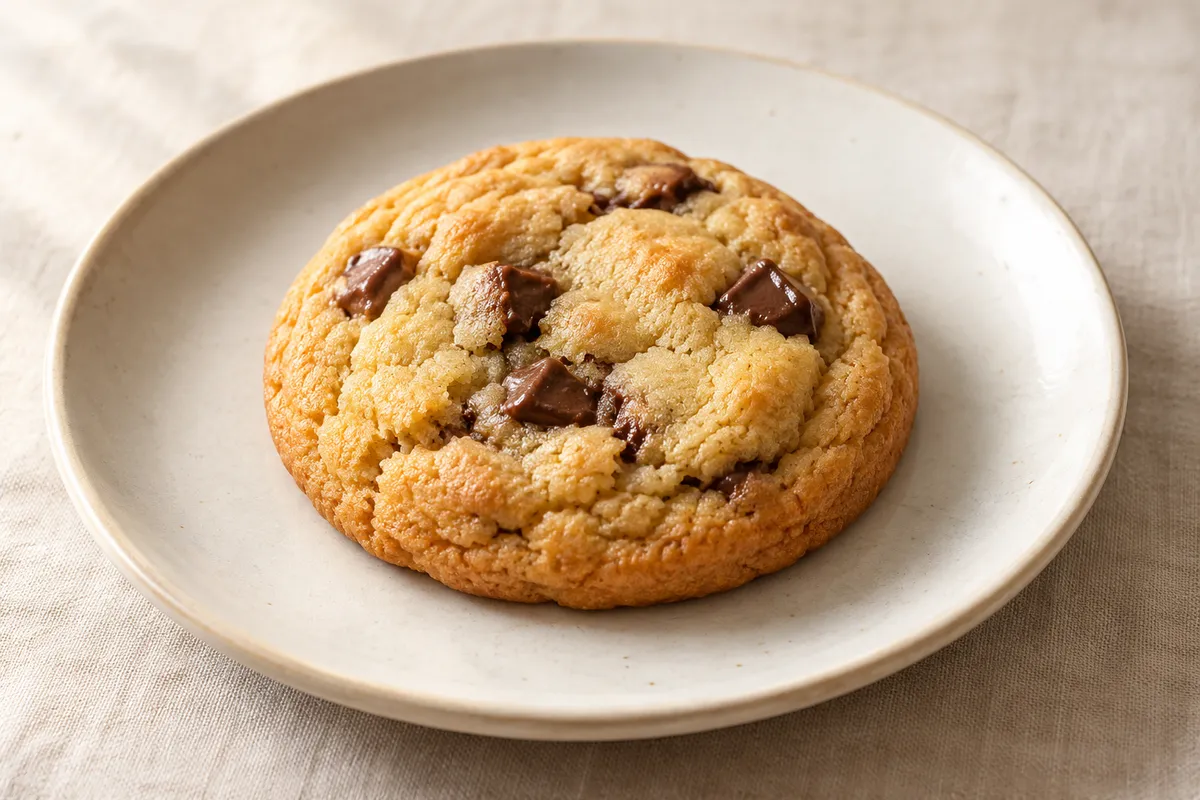 Biscuit moelleux sur un fond de lin clair.