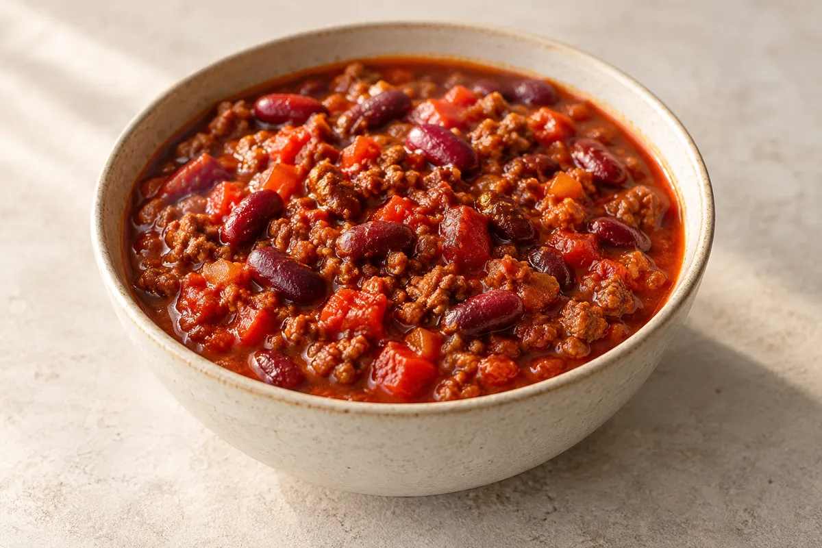 Chili sur un fond de lin clair.