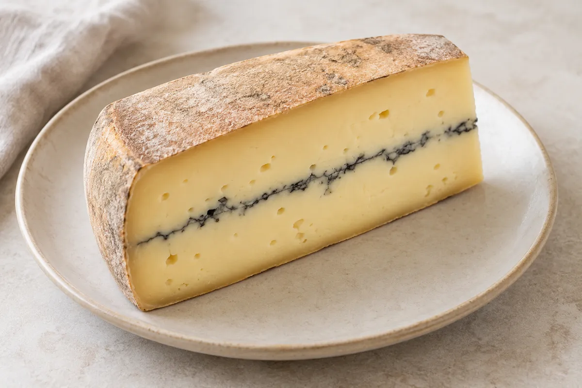 Morbier sur un fond de lin clair.