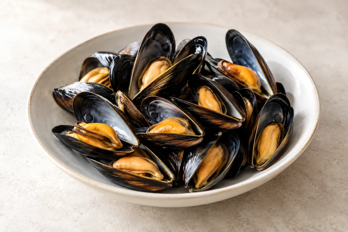 Moule sur un fond de lin clair.