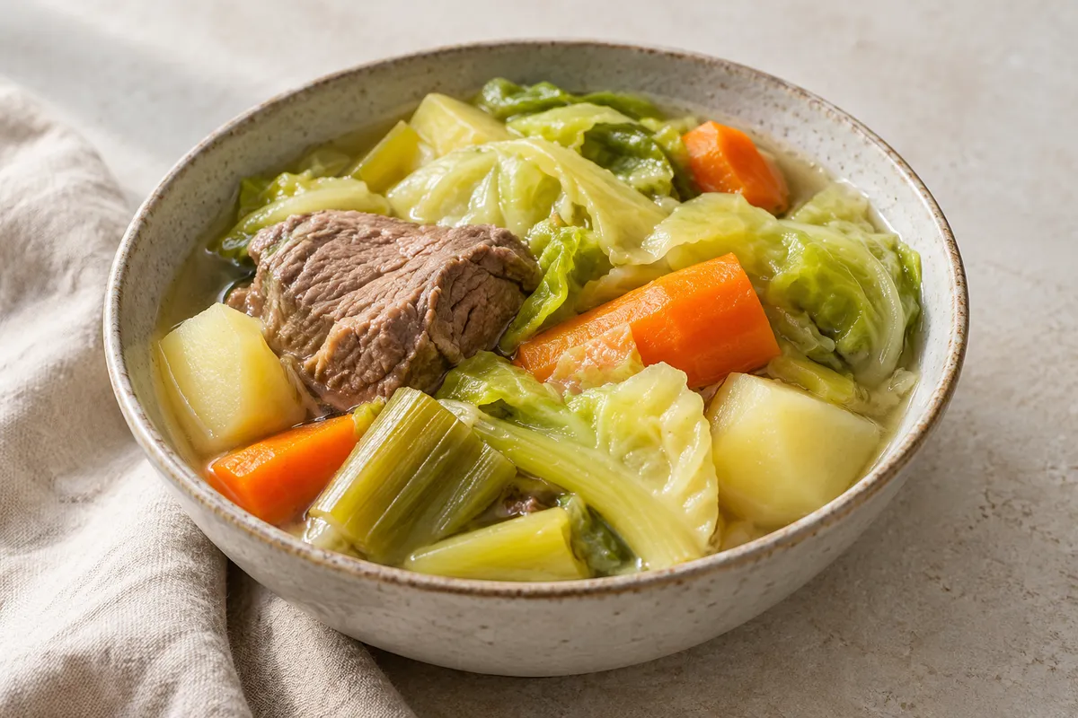 Potée sur un fond de lin clair.
