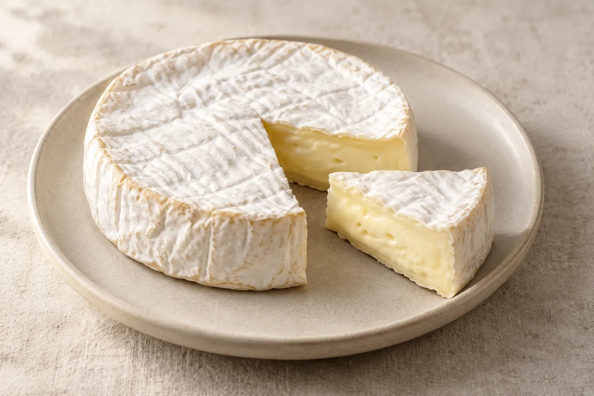 Spécialité fromagère sur un fond de lin clair.